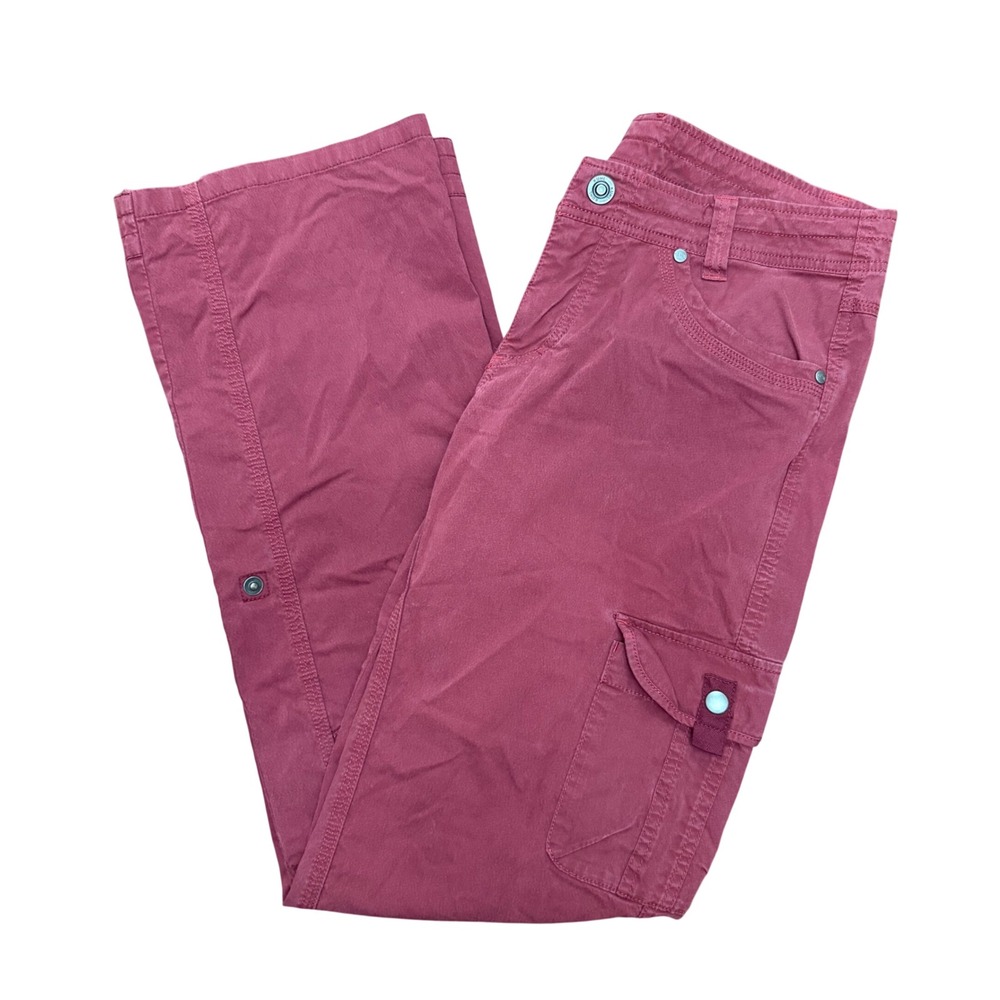 Kuhl Splash Roll Up Pants Women Size 10 Regular Red Cargo Hiking Outdoor Utility